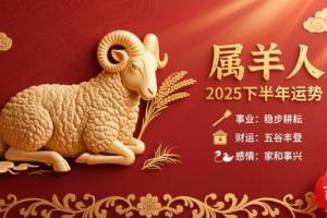 2025年屬羊人下半年運(yùn)勢如何